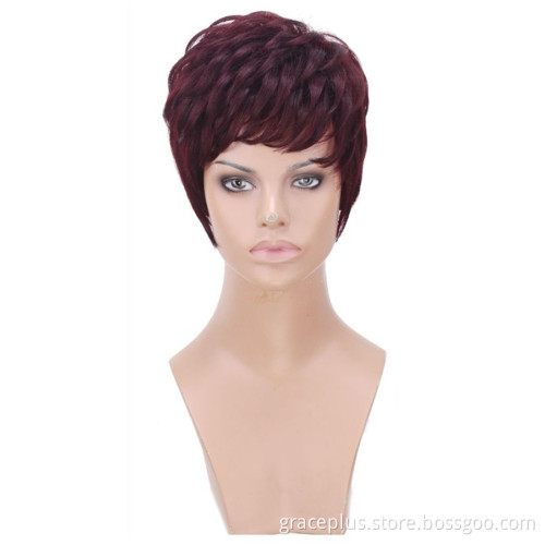 cheap wholesale china short lace front full lace wig brazilian human hair wig for black women